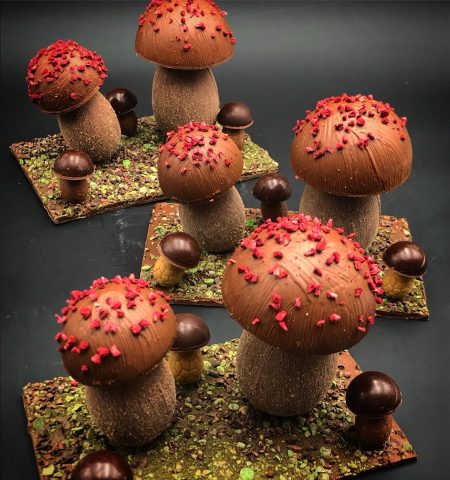 Composiiton champignons en chocolat Dominique Riou