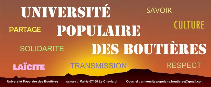 Université pop. des Boutières