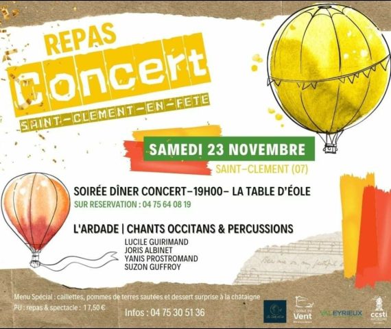 Repas – concert : Saint-Clément en fête