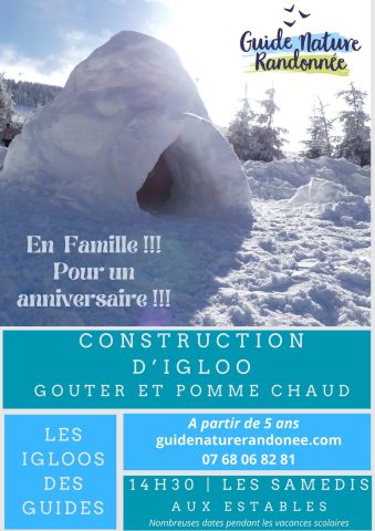 Construction d’igloos – goûter & pomme chaud_Les Estables